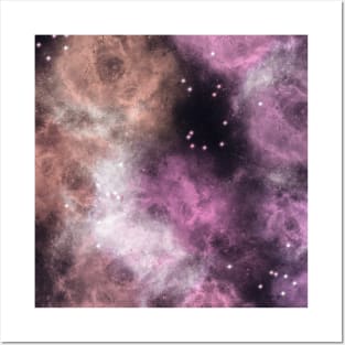 Rose Gold Galaxy Posters and Art